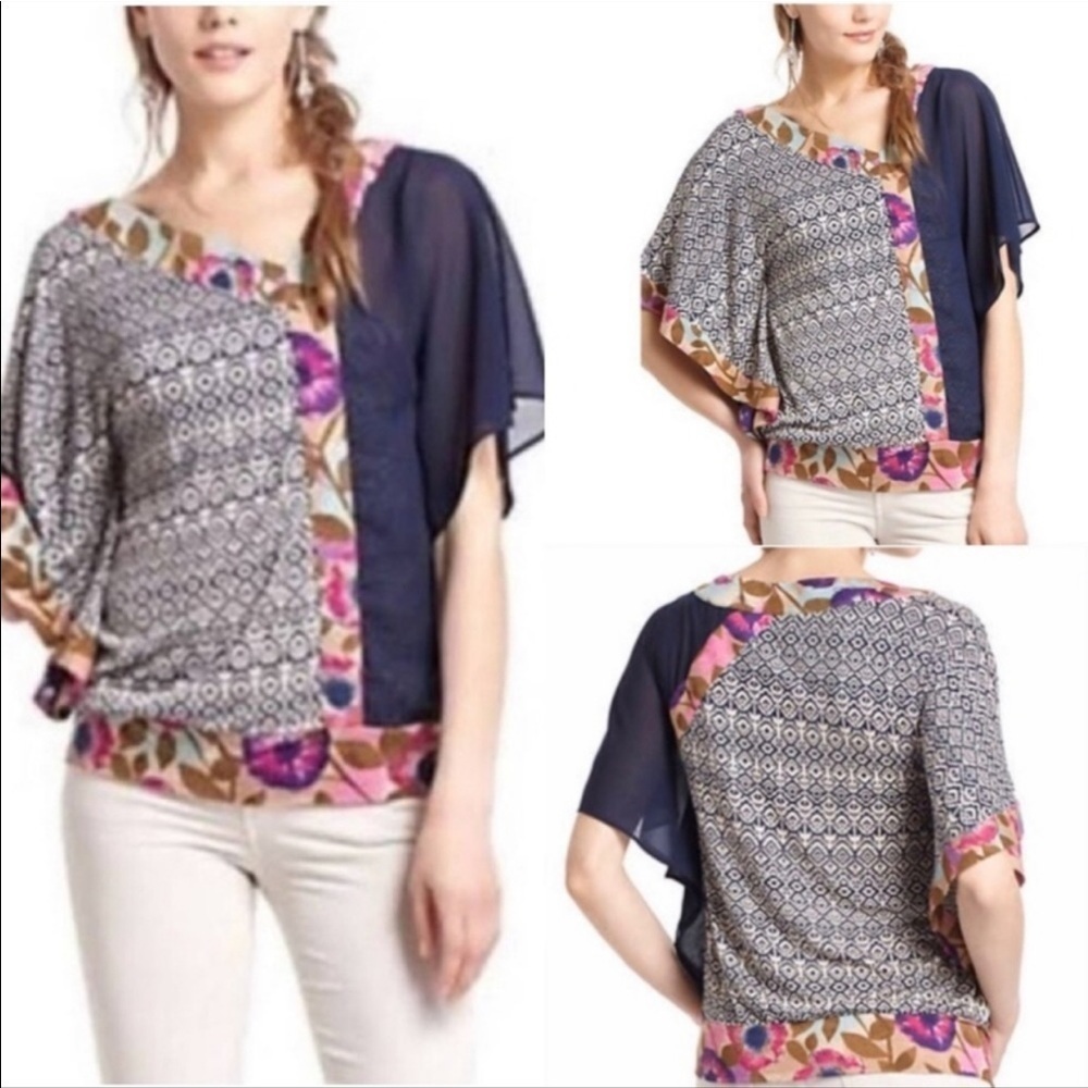 Anthropologie Vanessa Virginia Askew Floral Kimono Top - Picture 12 of 12